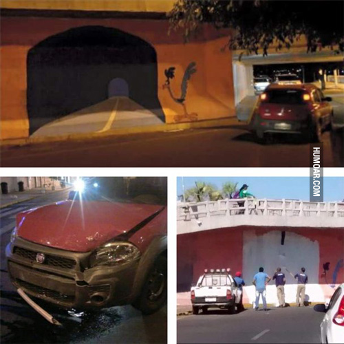 fake-road-runner-tunnel-causes-car-crash-2